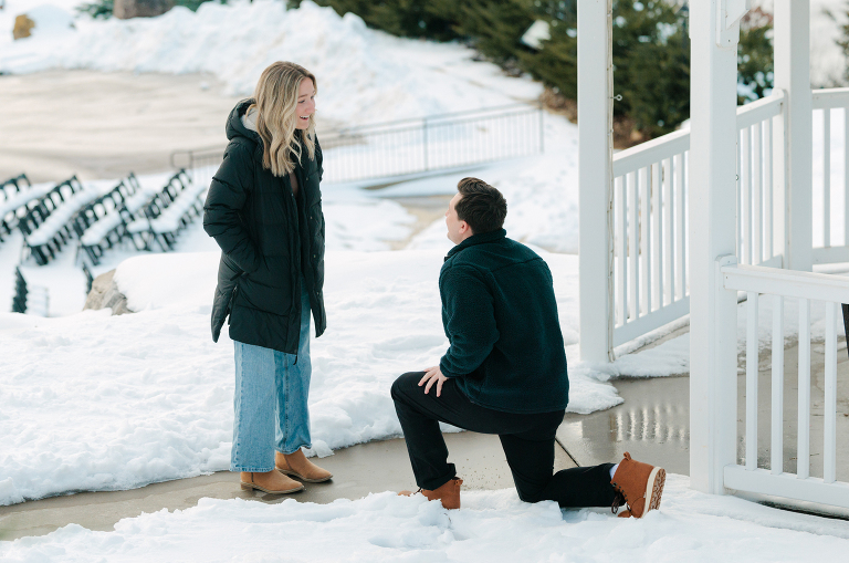 Missouri Proposal Photographer, Snowy Engagement Photos, Hermann Hill Proposal, Missouri Wedding Photographer, Engagement Photography in Missouri