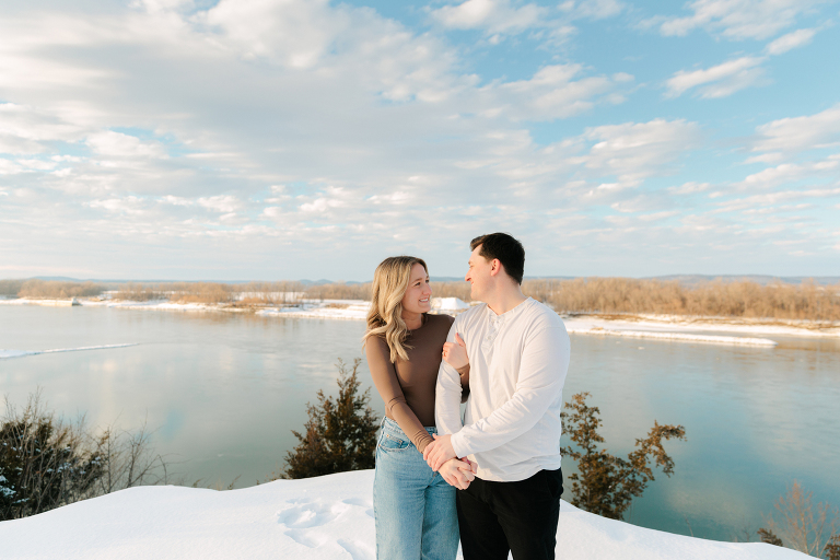 Missouri Proposal Photographer, Snowy Engagement Photos, Hermann Hill Proposal, Missouri Wedding Photographer, Engagement Photography in Missouri