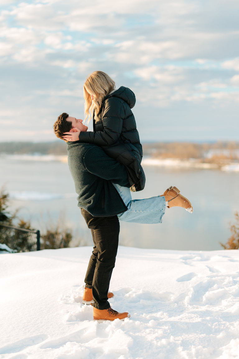 Missouri Proposal Photographer, Snowy Engagement Photos, Hermann Hill Proposal, Missouri Wedding Photographer, Engagement Photography in Missouri